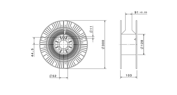 300-25-910-plastic-spool-d300-25-kg-91-0-mm-drawing