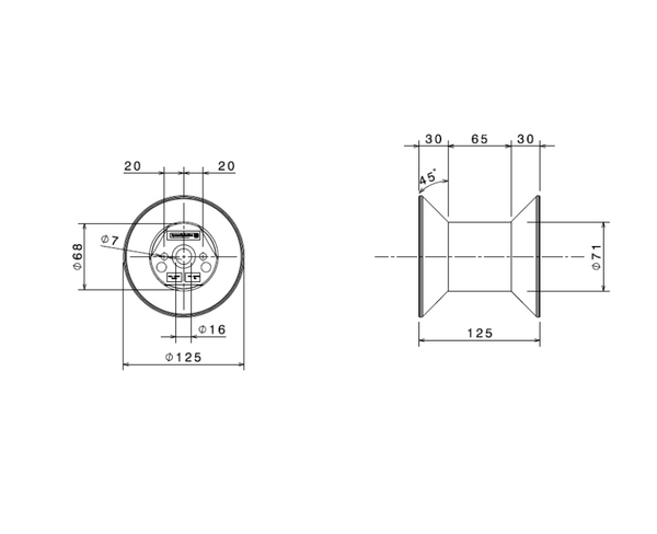 125-03-65-plastic-spool-hkv125-drawing