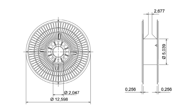 320-09-680-plastic-spool-12-60-19-80lb-of-alluminium-internal-width-2-68-drawing