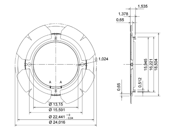 tr570-334-plastic-pressure-ring-22-45-drawing