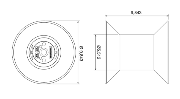 250-25-133-biconical-spool-9-84-according-to-din-en-60264-5-1-drawing